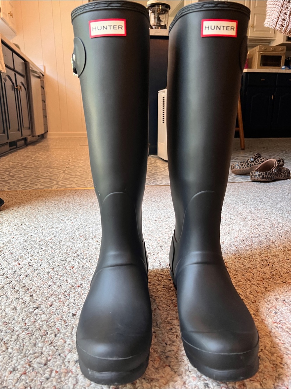 Hunter Tall Matte Black Women's Rain Boots